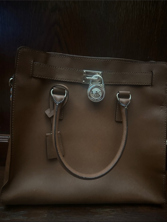 Michael Kors Handbags - Michael Kors Hamilton Chocolate Brown Saffiano Leather Satchel